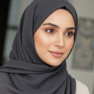 Premium Lin Crepe in Matte Black