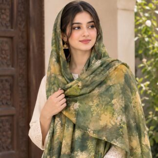 Royal Georgette Stole – Forest Theme