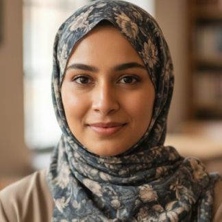 Premium Floral Pashmina in Black