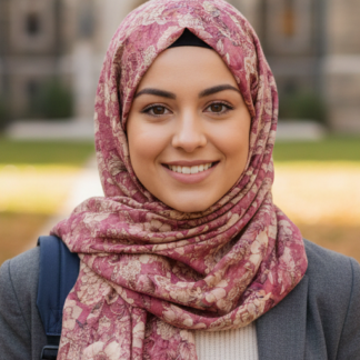 Premium Floral Pashmina in Pink