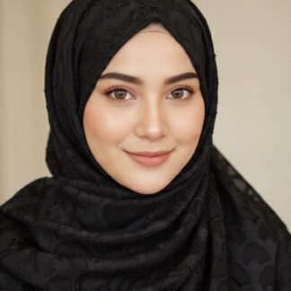 Premium Woven Chiffon in Classic Black