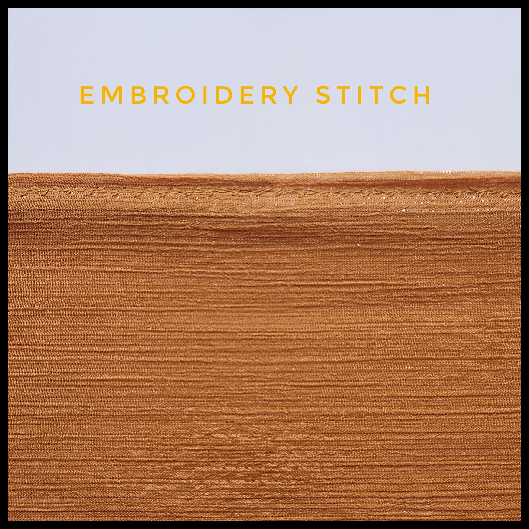 Premium Metallic Georgette Hijab Scarf In Mustard Yellow - Image 3