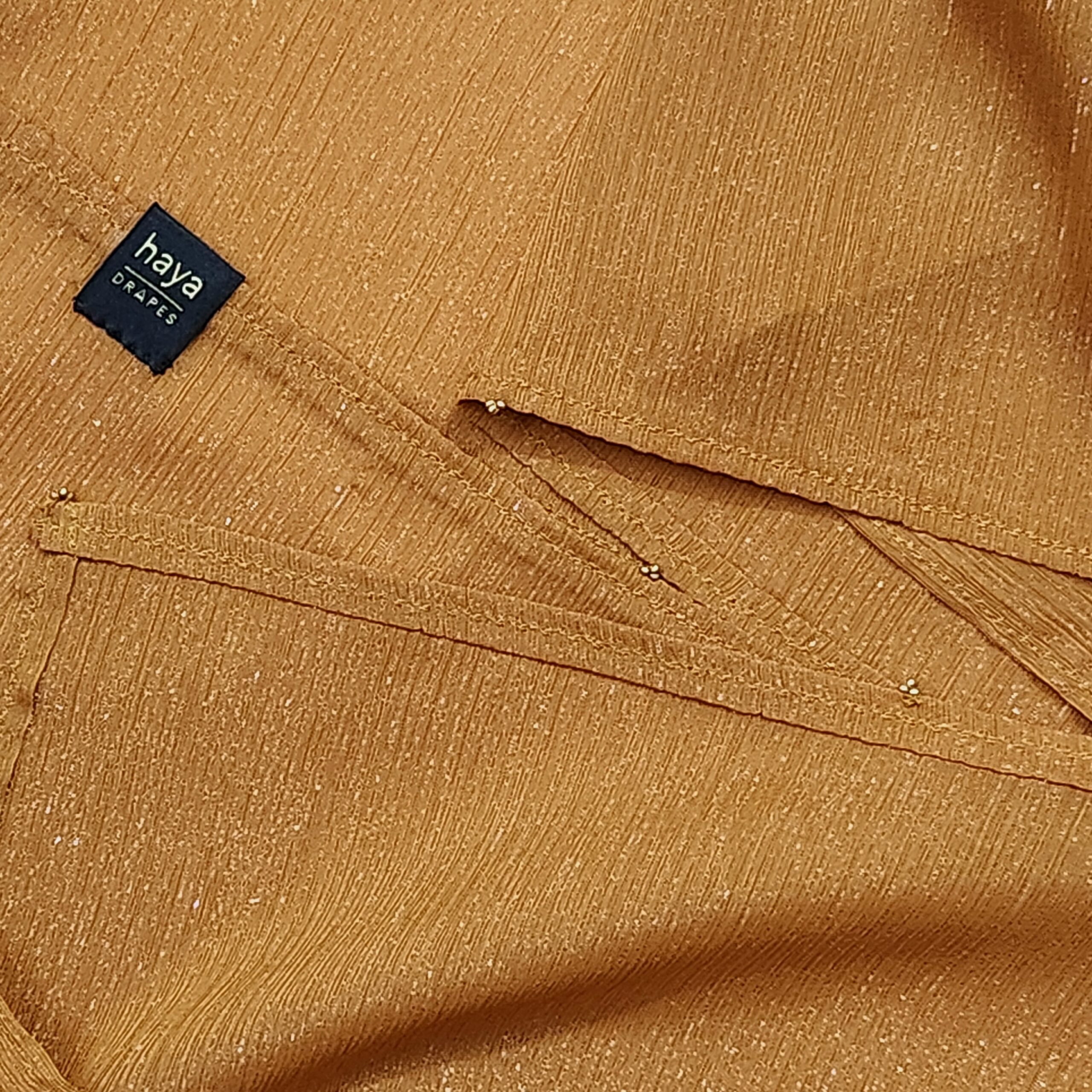 Premium Metallic Georgette Stole In Mustard Yellow - Image 4