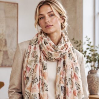 Premium Crinkle Chiffon Stole – Autumn Whisper