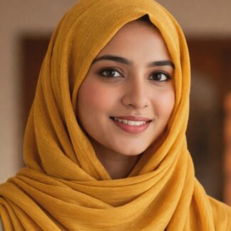 Premium Metallic Georgette in Mustard Yellow