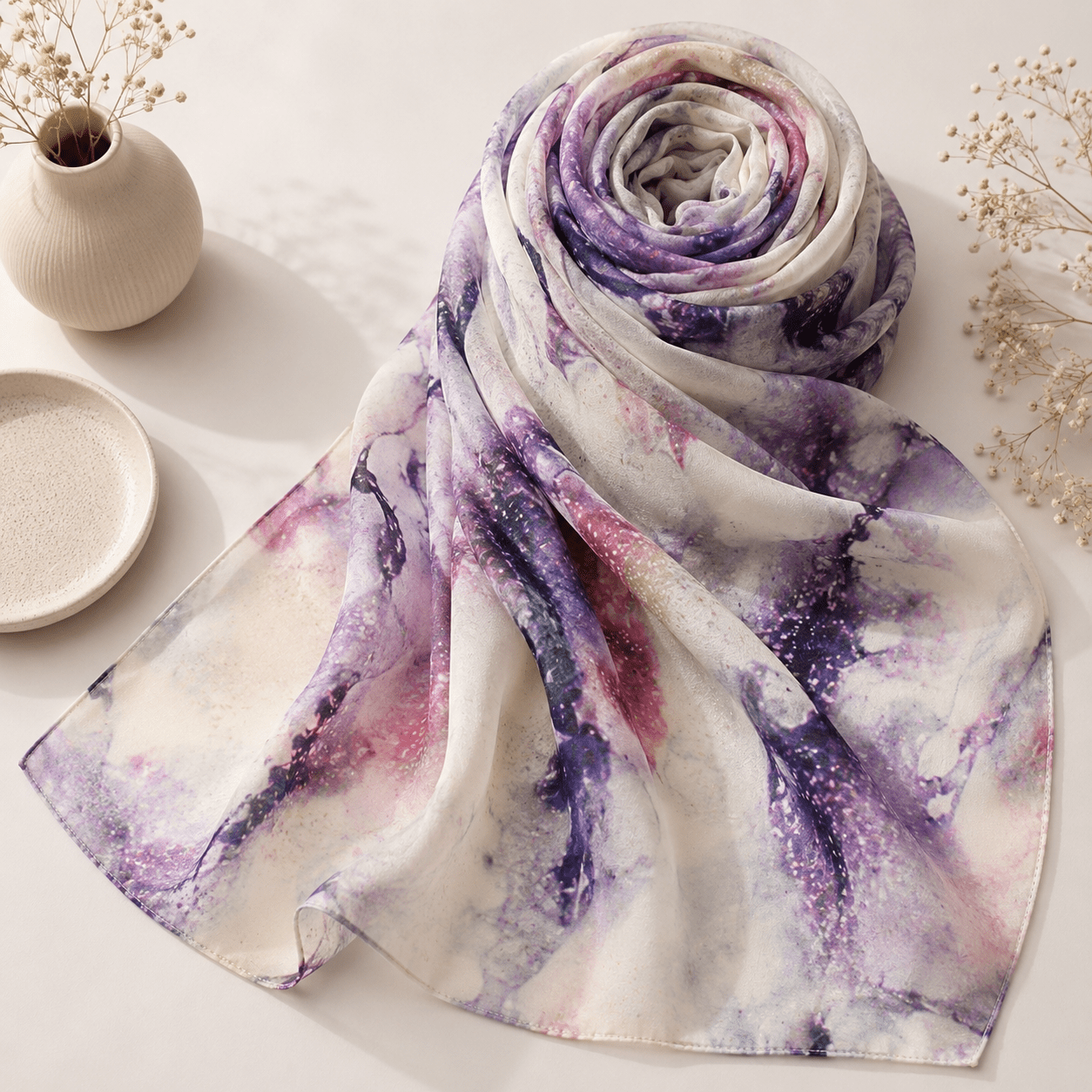 Premium Chiffon Hijab Scarf In Autumn Whisper - Image 4