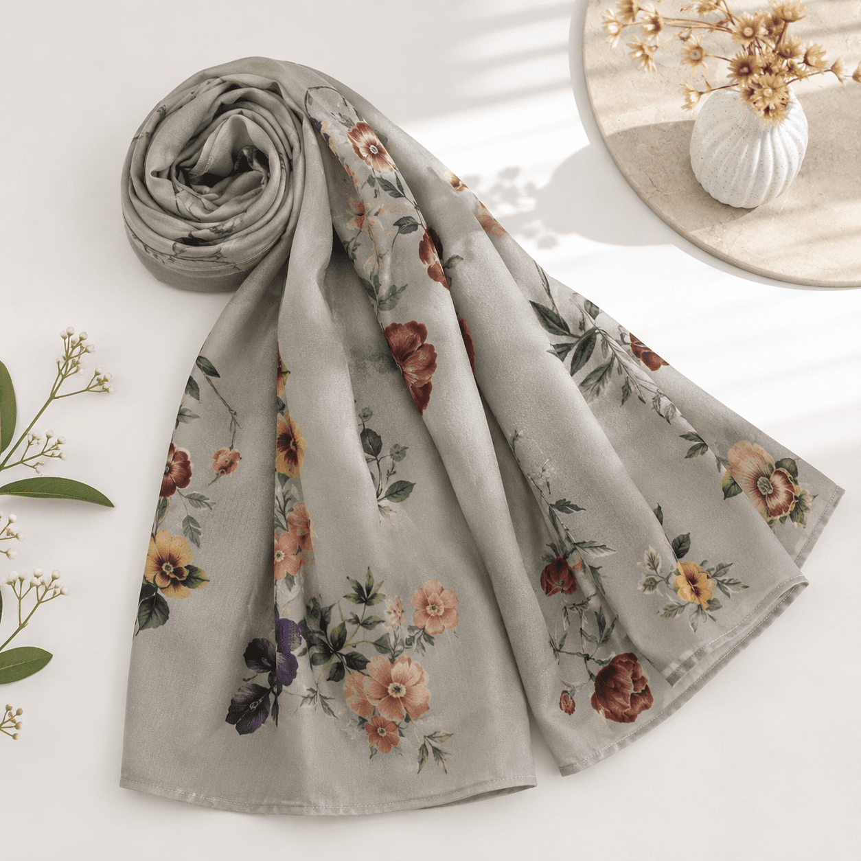 Premium Cotton Hijab Scarf – Autumn Whisper - Image 4