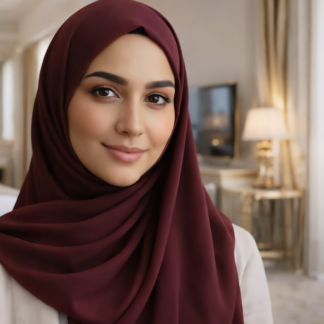 Royal Georgette Hijab Scarf In Wine By Haya Drapes