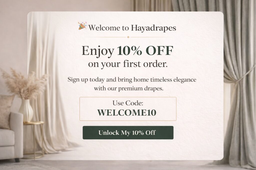 HayaDrapes Coupan