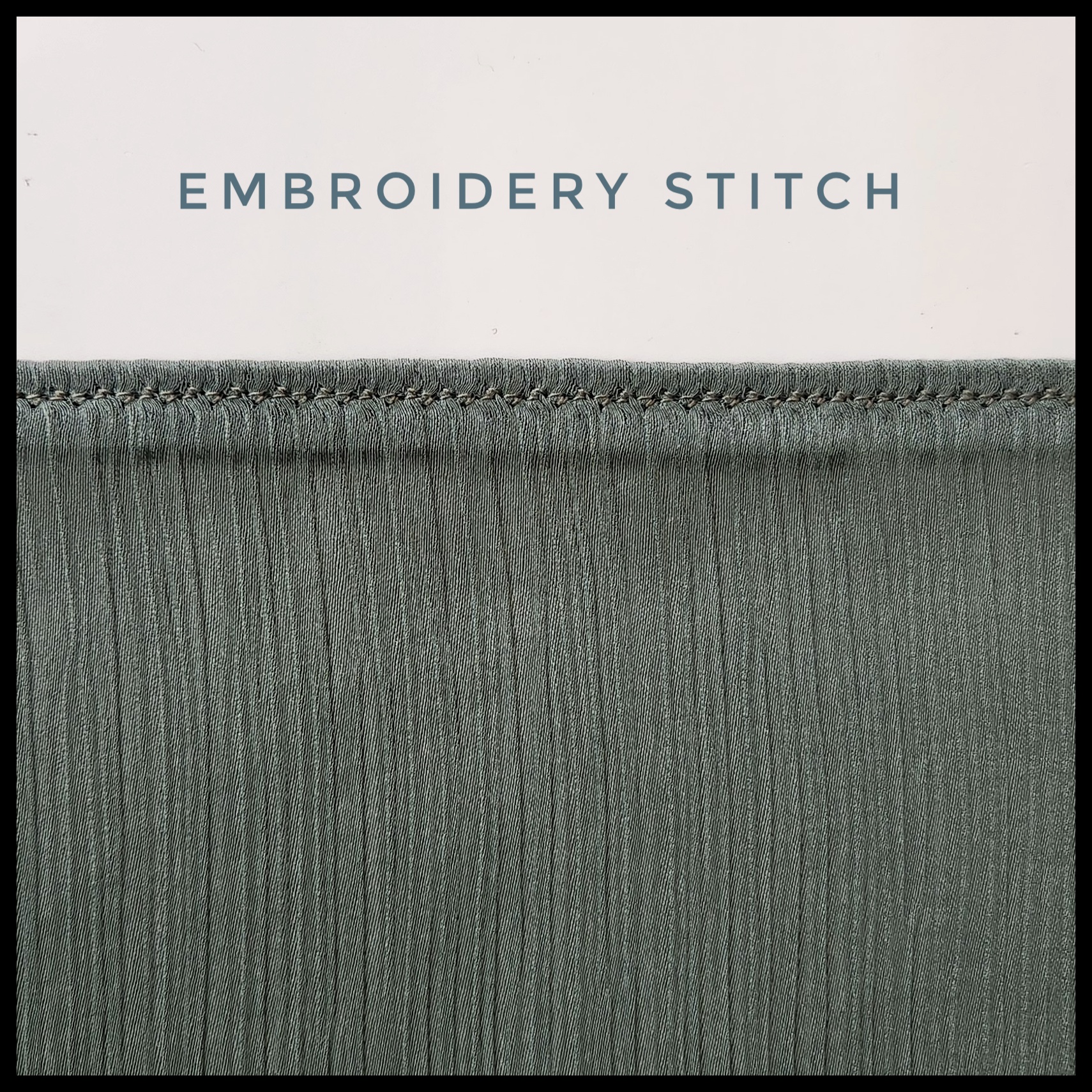 Premium Wave Satin Hijab Scarf In Dusty Green - Image 3