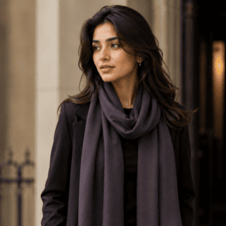 Royal Georgette Stole In Raisin