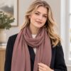Royal Georgette Stole In Cocoa Brown